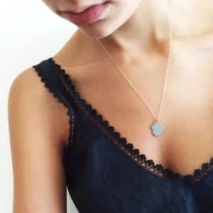 Modern Judaica Gold Hamsa Necklace