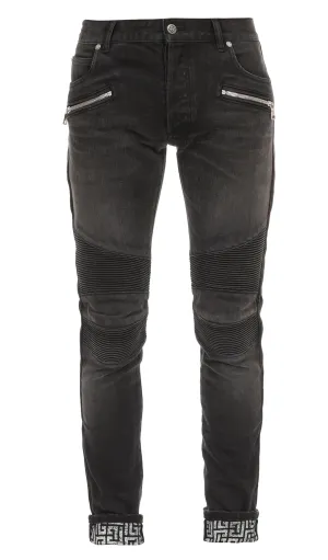 Monogram Ribbed Denim - Black