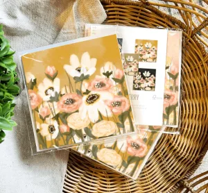 Moody Floral Note Card