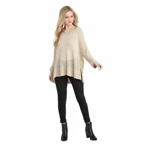 Mud Pie Caden Cream V-Neck Ribboned Knit Sweater