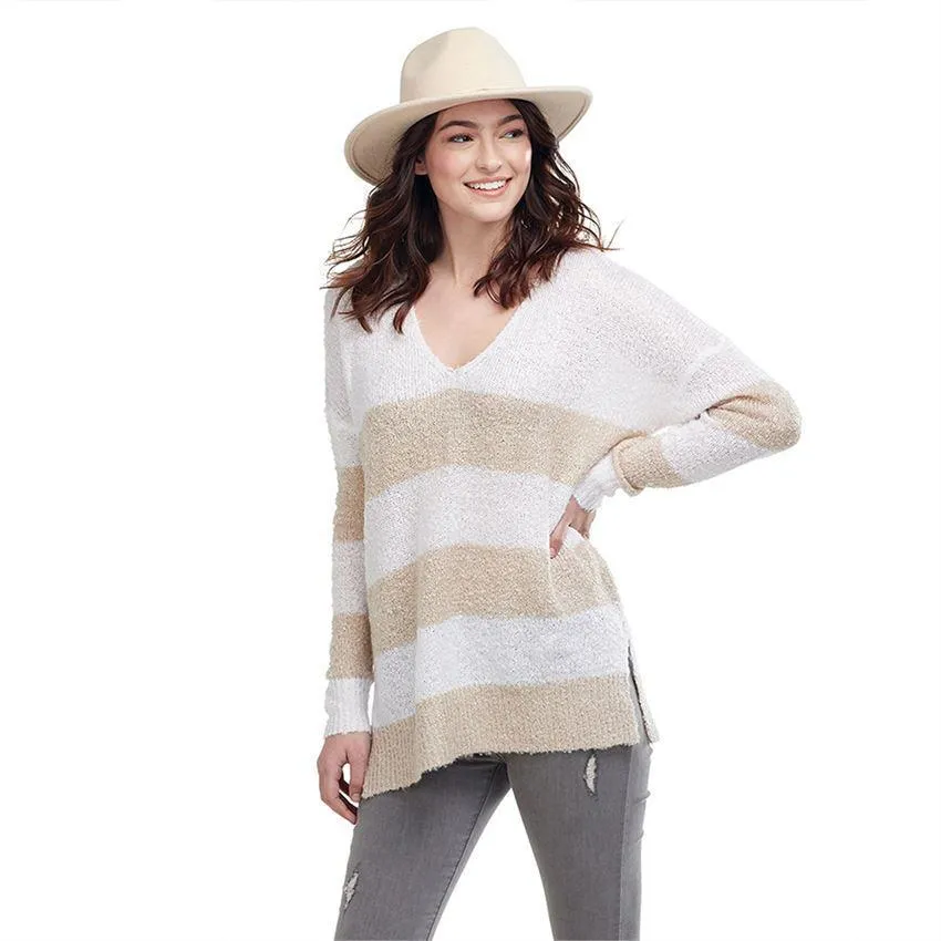 Mud Pie Casper Stripe Sweater - White