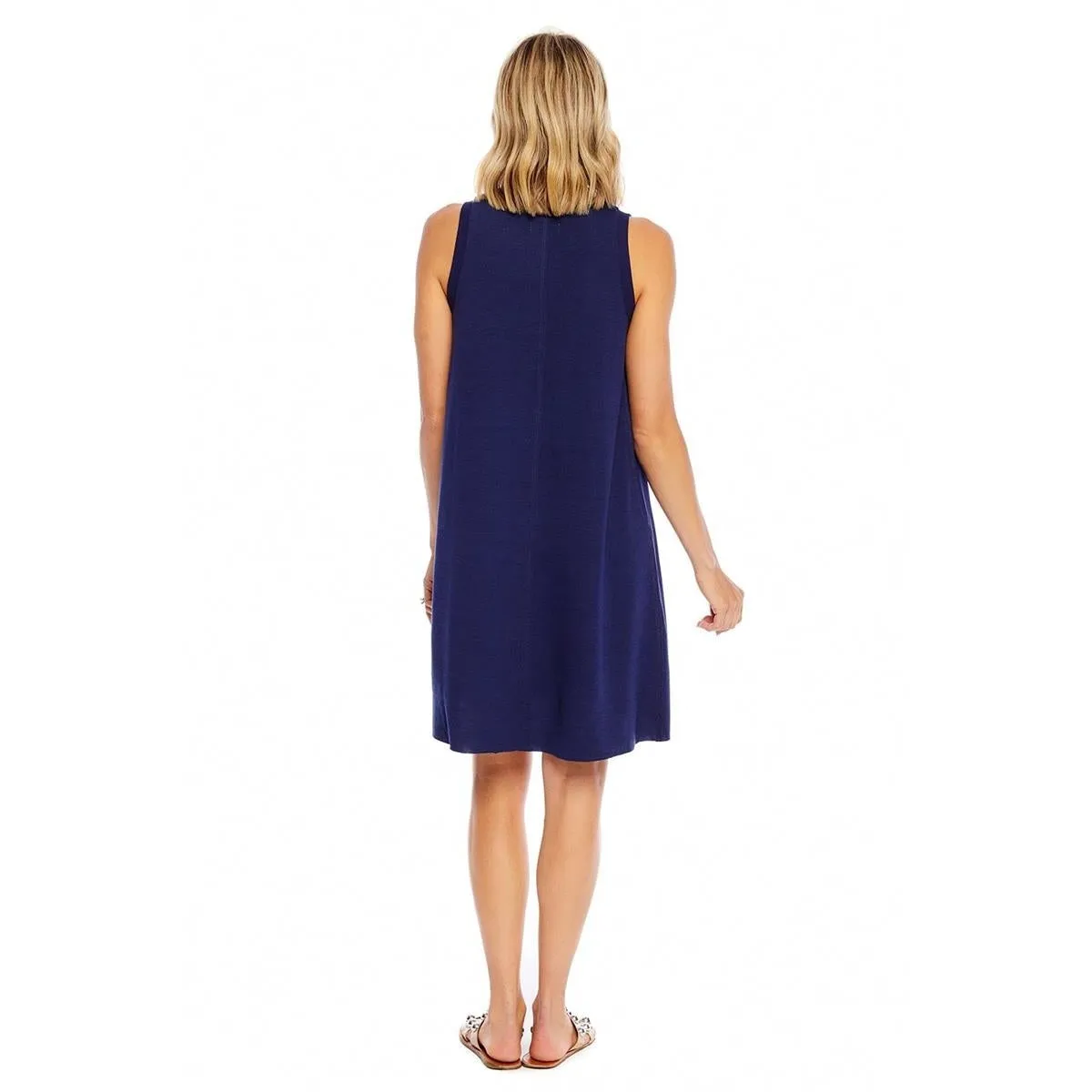Mud Pie Navy Inman Ribbed Dress
