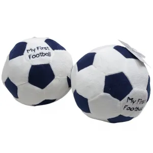 My First Football Rattle Soft Toy - Navy