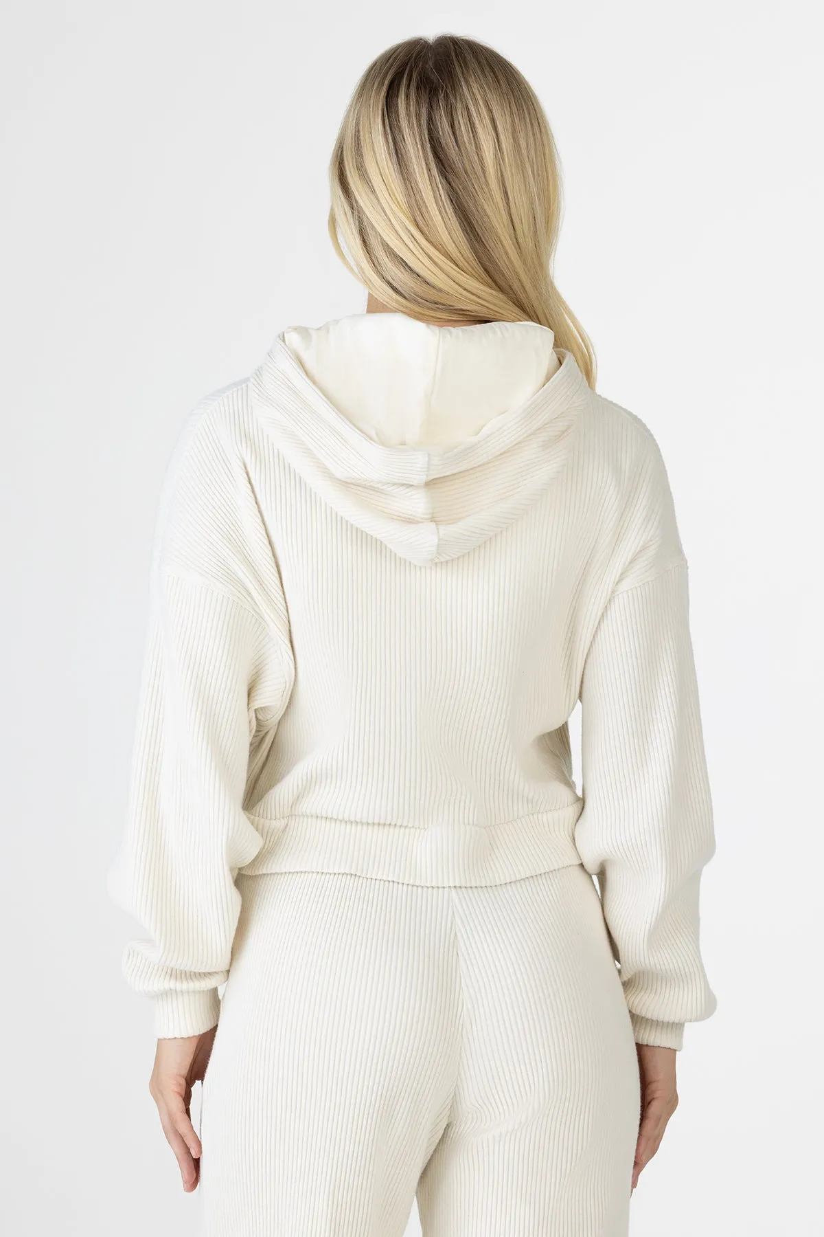 Nara Ribbed Hoodie