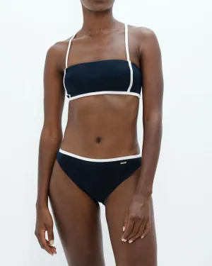 Navy Pebble Bikini Top