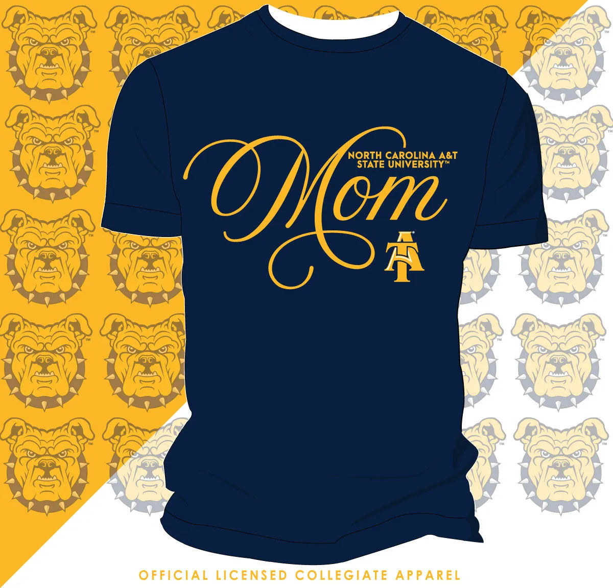 NC A&T AGGIE | FANCY MOM Navy Unisex Tees (Z)