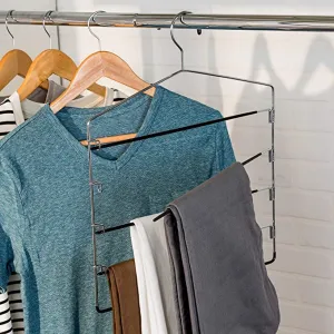 New Honey-Can-Do Chrome Steel Pants Hangers 2-Pack