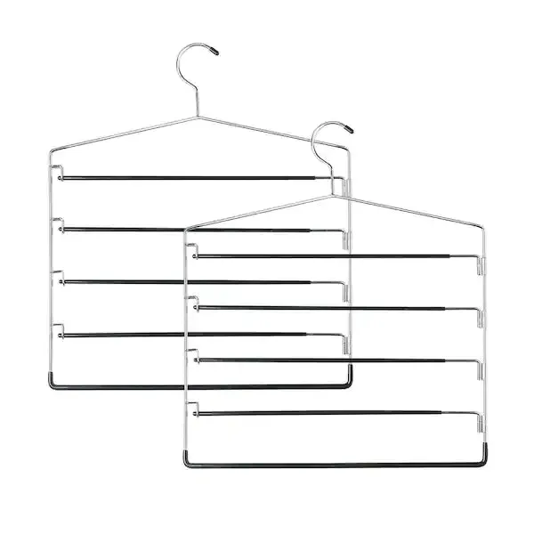 New Honey-Can-Do Chrome Steel Pants Hangers 2-Pack