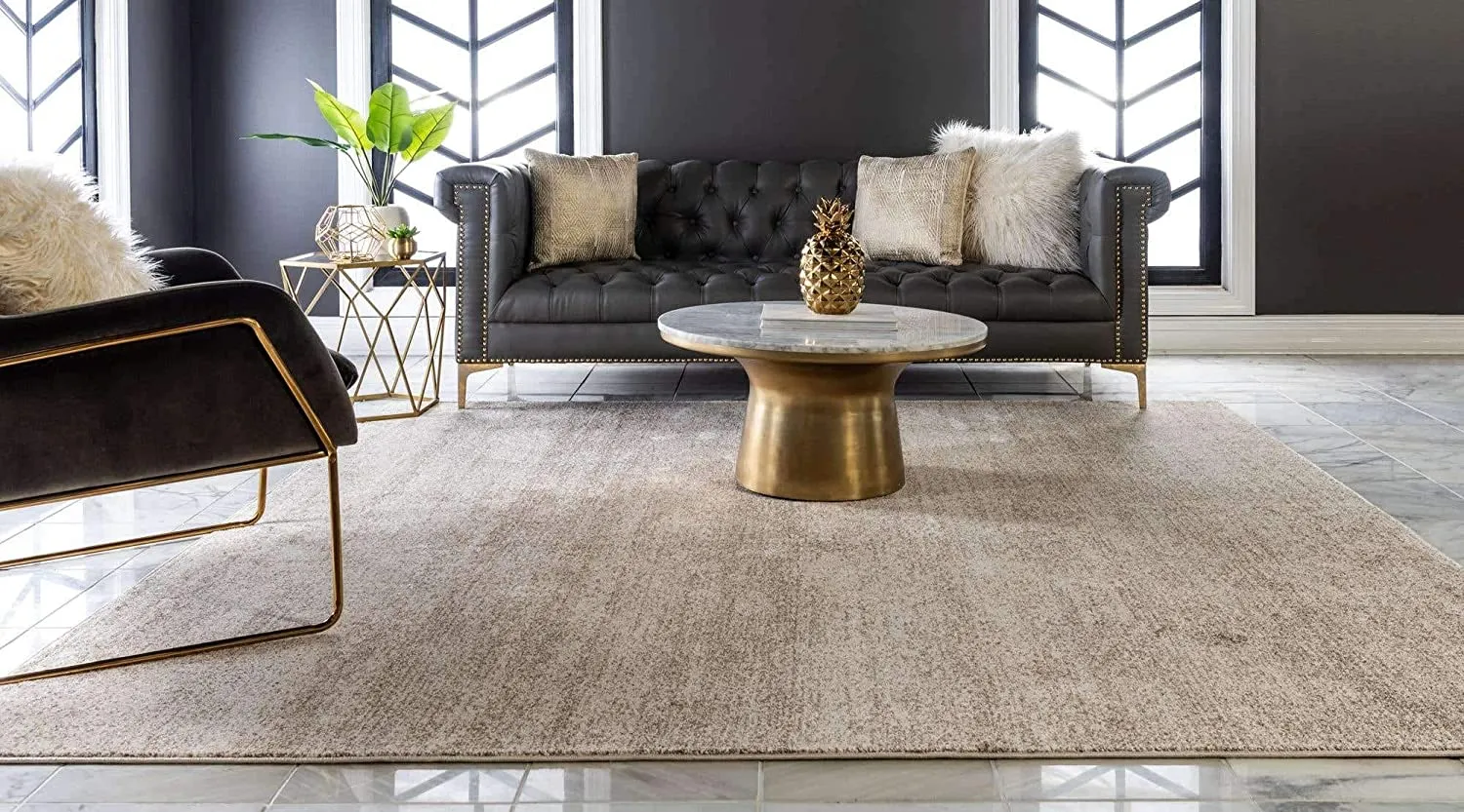 New Unique Loom Del Mar Collection Contemporary Transitional Beige Square Rug (8' 0 x 8' 0) Retails $325 