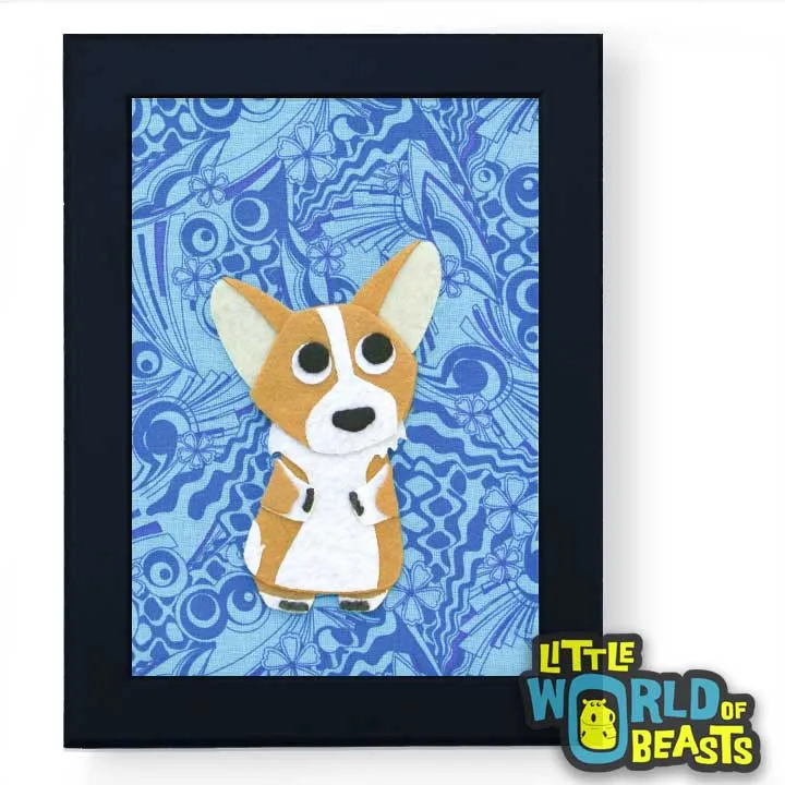 Newton the Corgi Framed