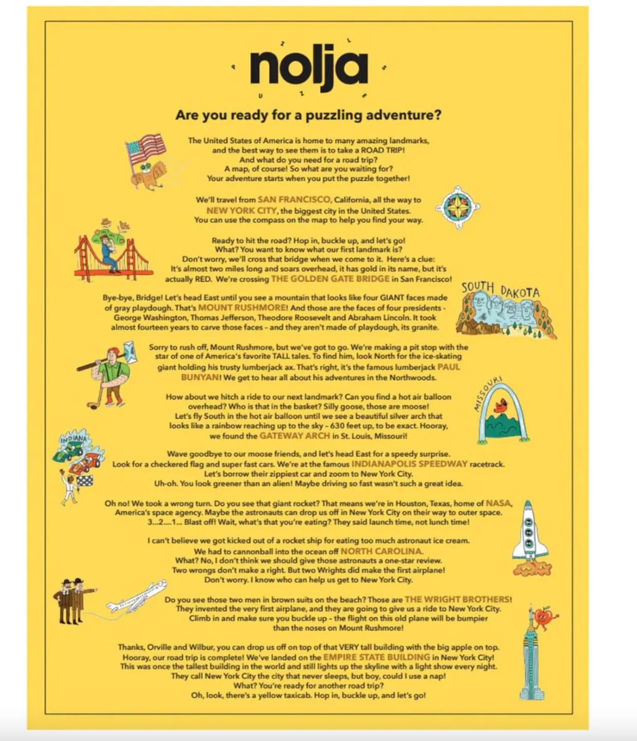 Nolja See the USA 100pc Jigsaw Puzzle