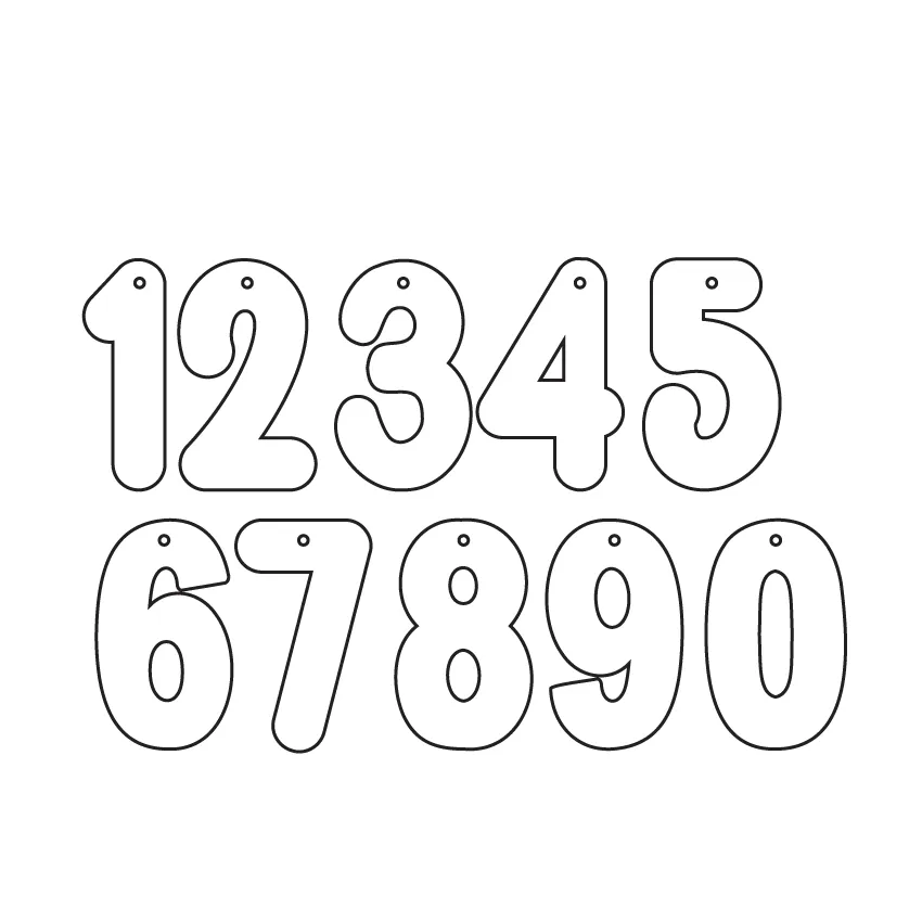 Numbers Game! One Pair Set - Two Sizes