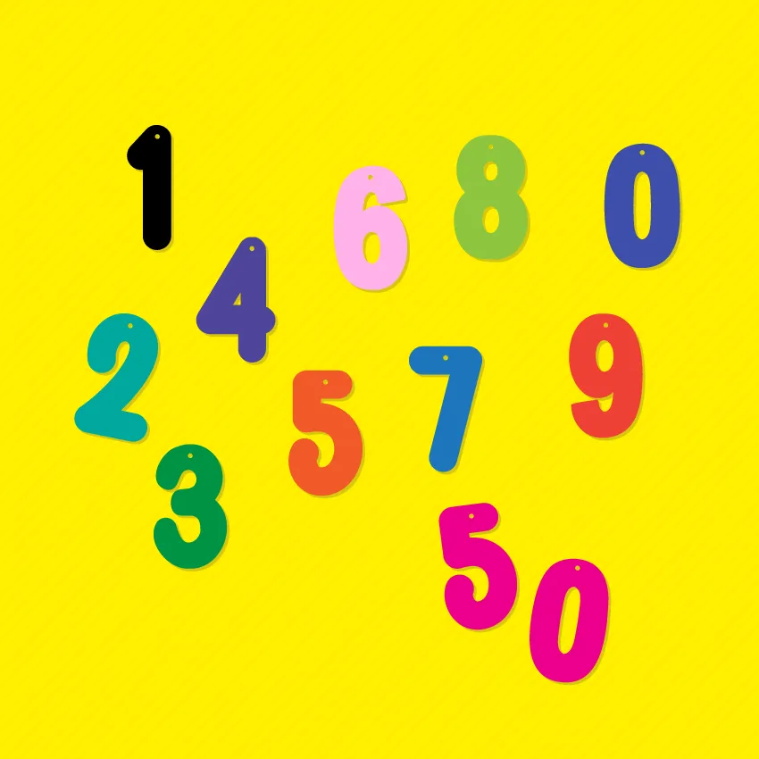 Numbers Game! One Pair Set - Two Sizes
