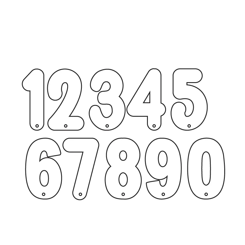 Numbers Game! One Pair Set - Two Sizes