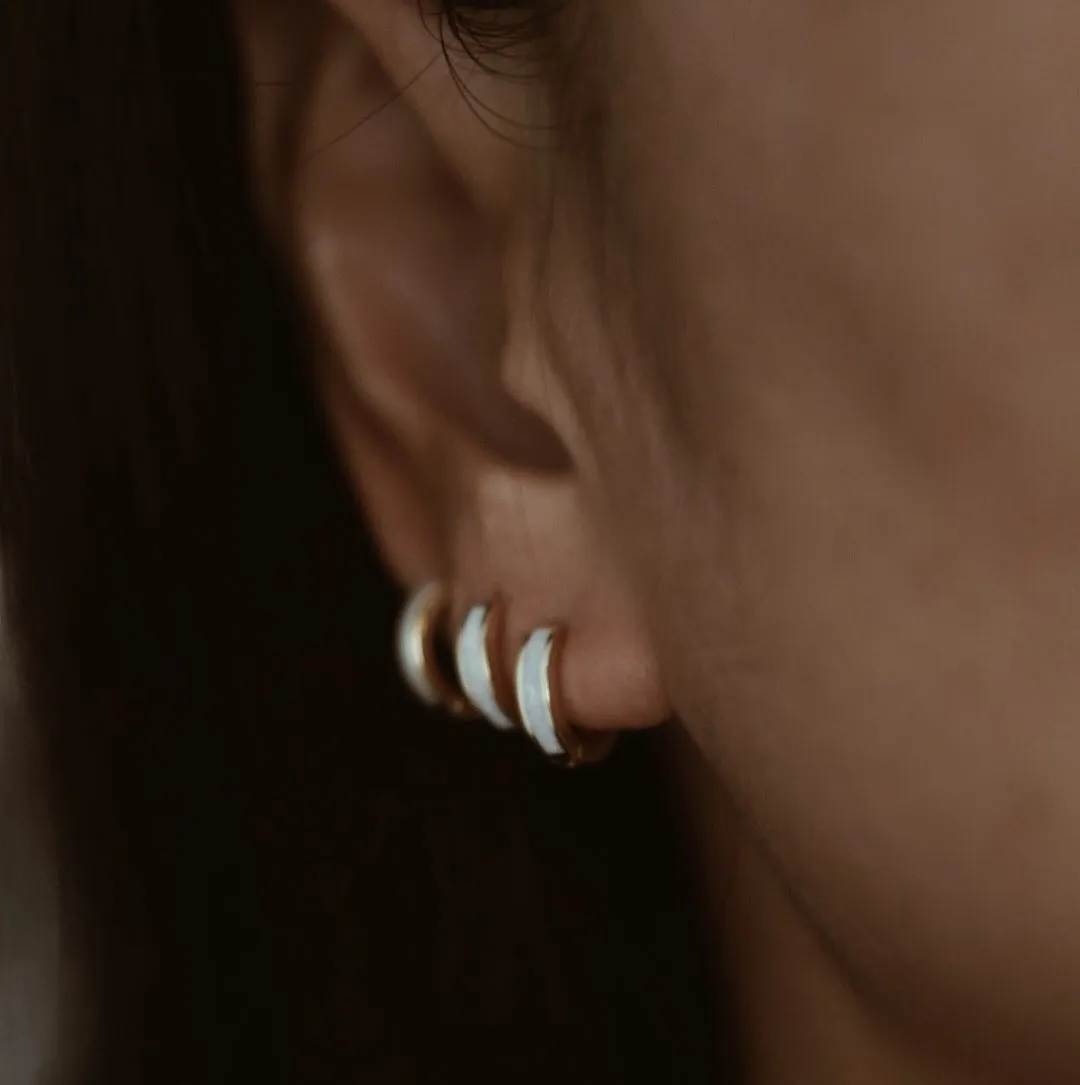 Opal Huggie Earrings