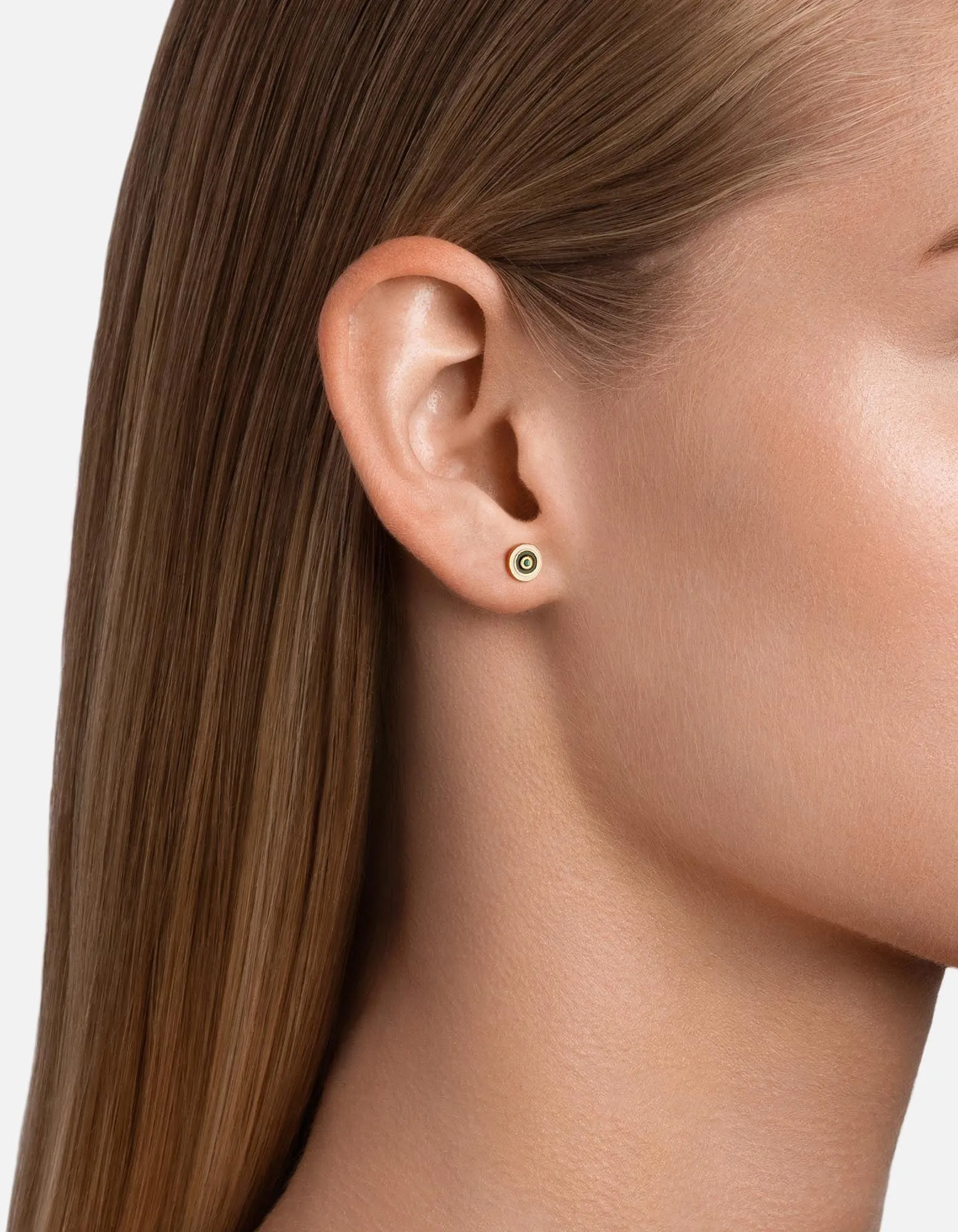 Opus Chalcedony Stud Earring, Gold Vermeil/Green