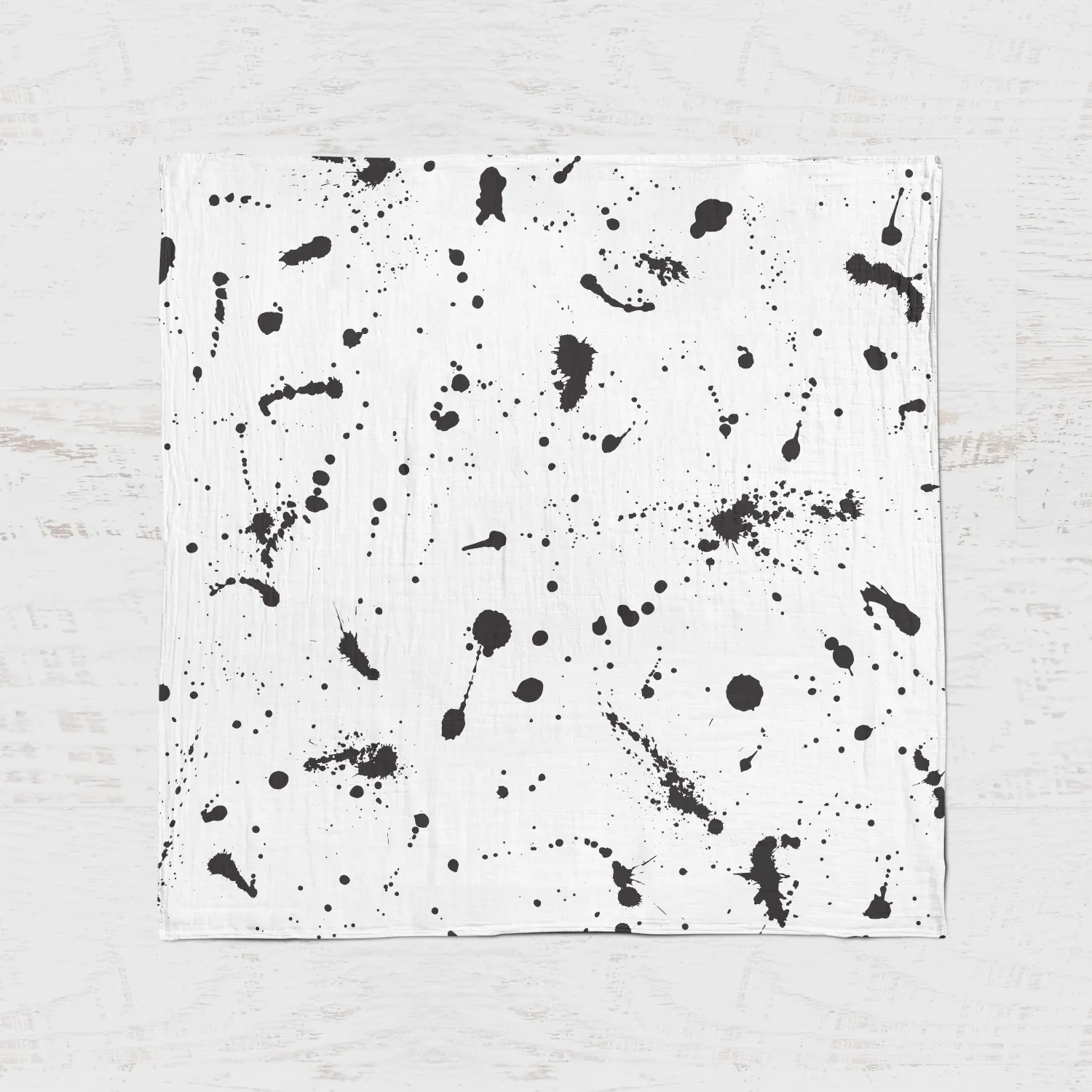 Organic Cotton Muslin Swaddle Blanket - Paint Splatter