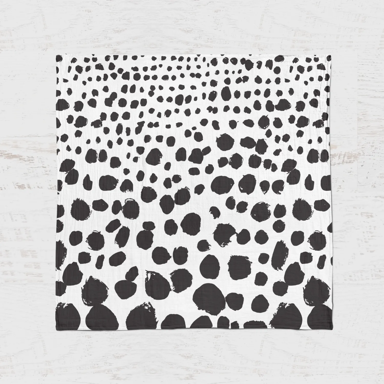 Organic Cotton Muslin Swaddle Blanket - Spotted