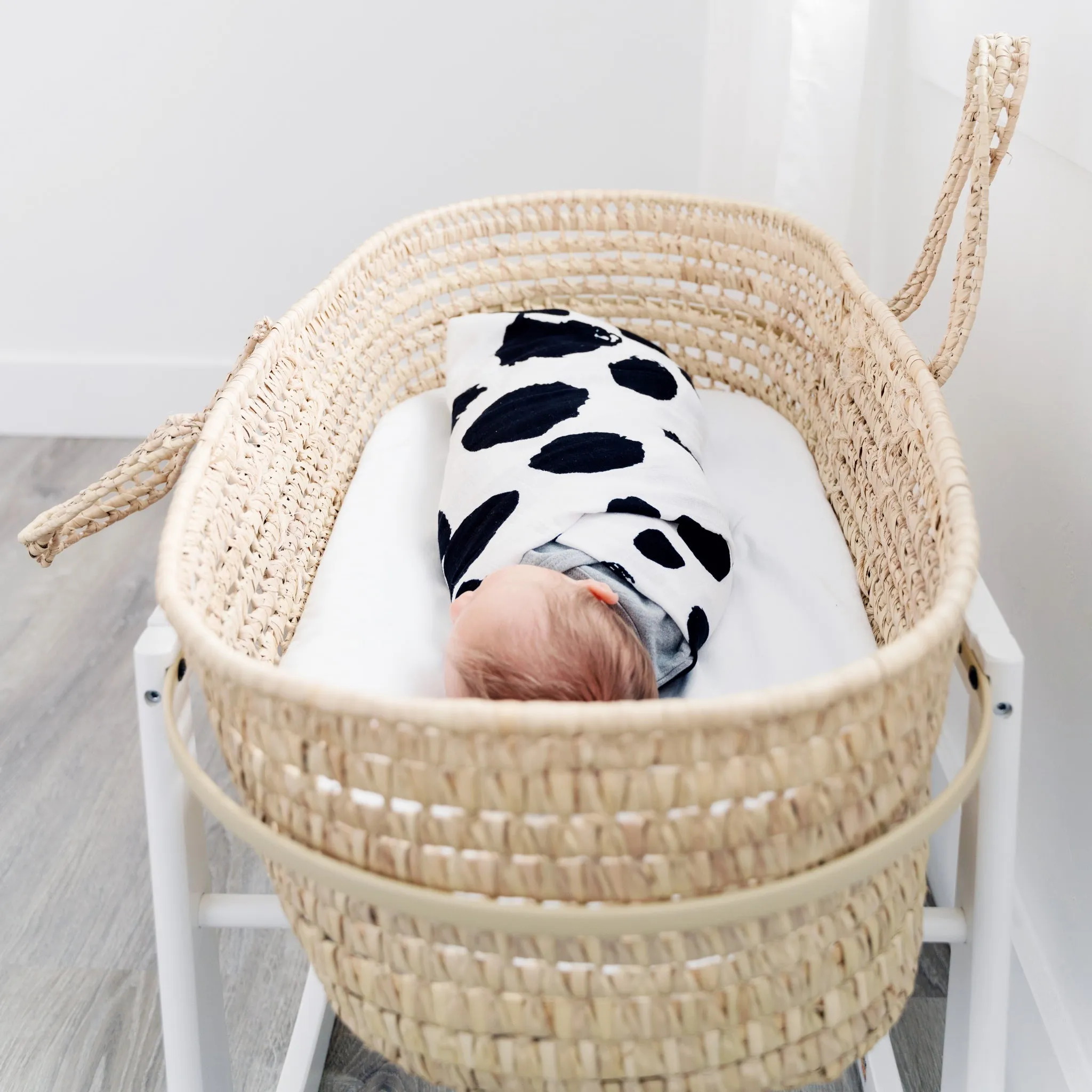 Organic Cotton Muslin Swaddle Blanket - Spotted