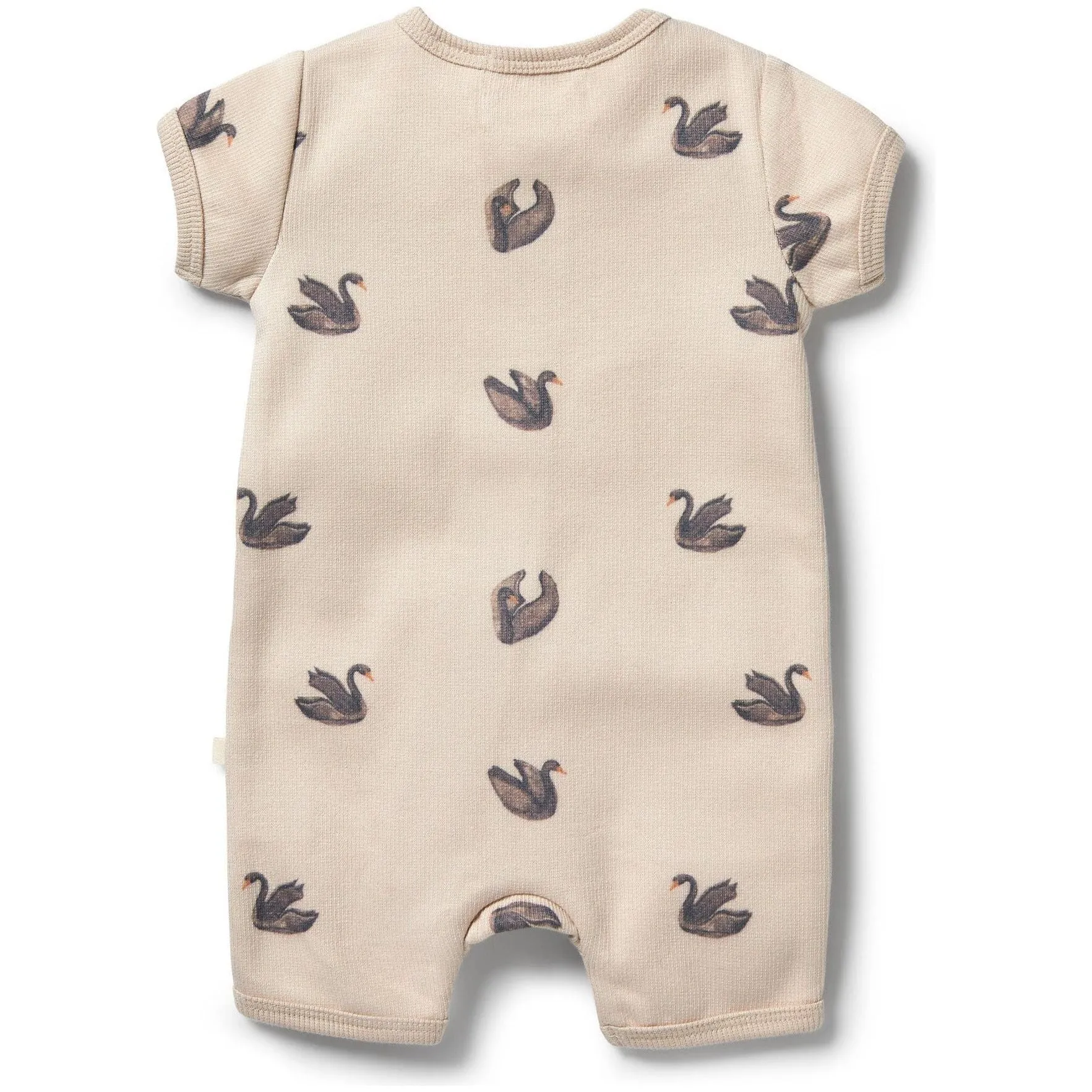 Organic Rib Boyleg Zipsuit- Little Swan