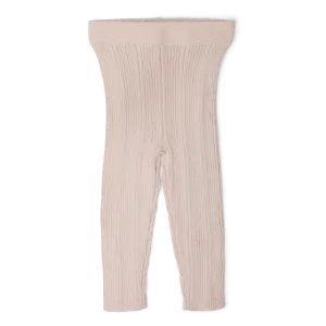 Organic Ribbed Leggings - Pink Salt