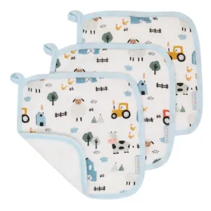 Organic Wash Cloth 3pk - Barnyard