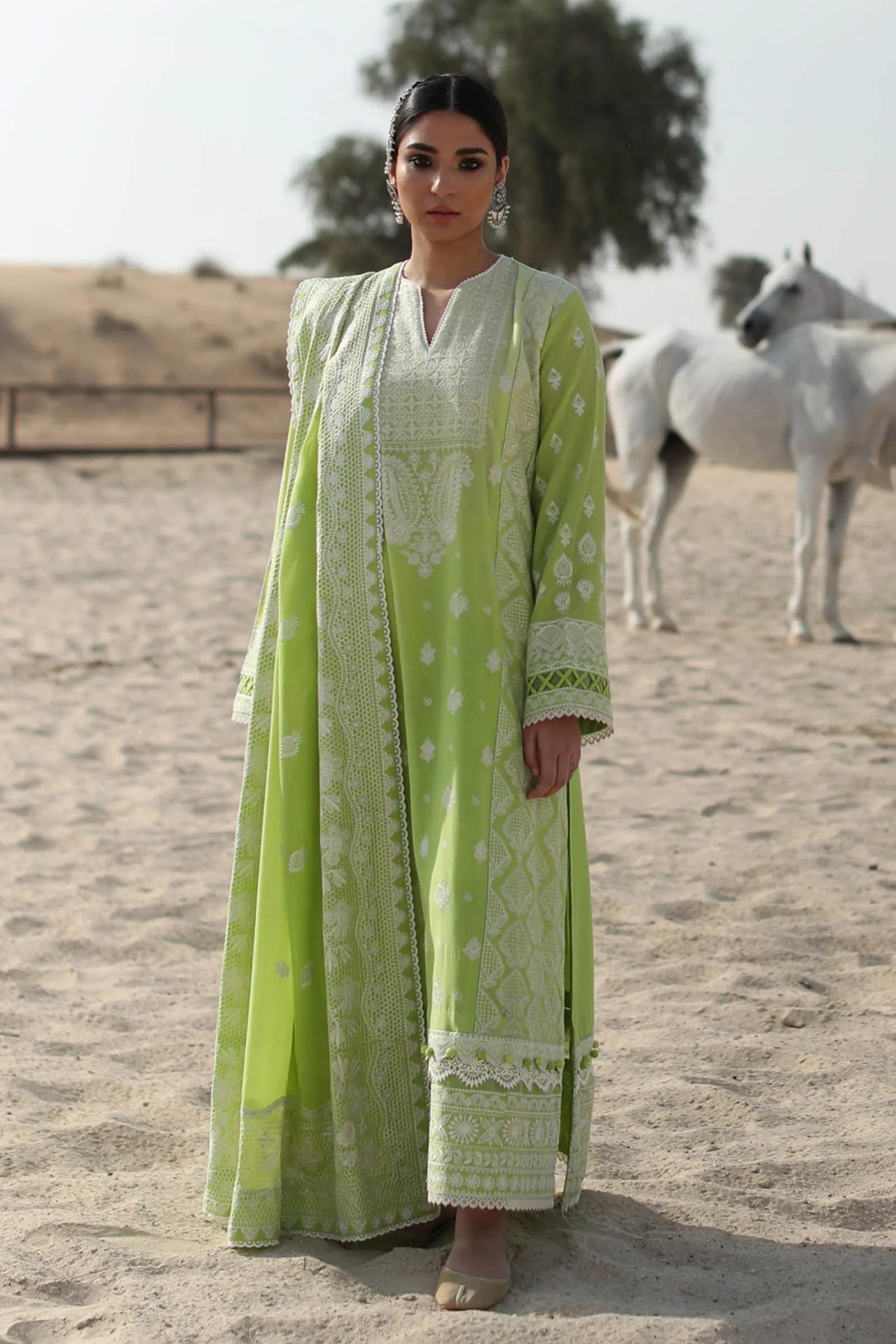 PARISA (ZL22-03 A) | Zaha Summer Lawn Collection 2022 | Unstitched Embroidered Lawn Suits