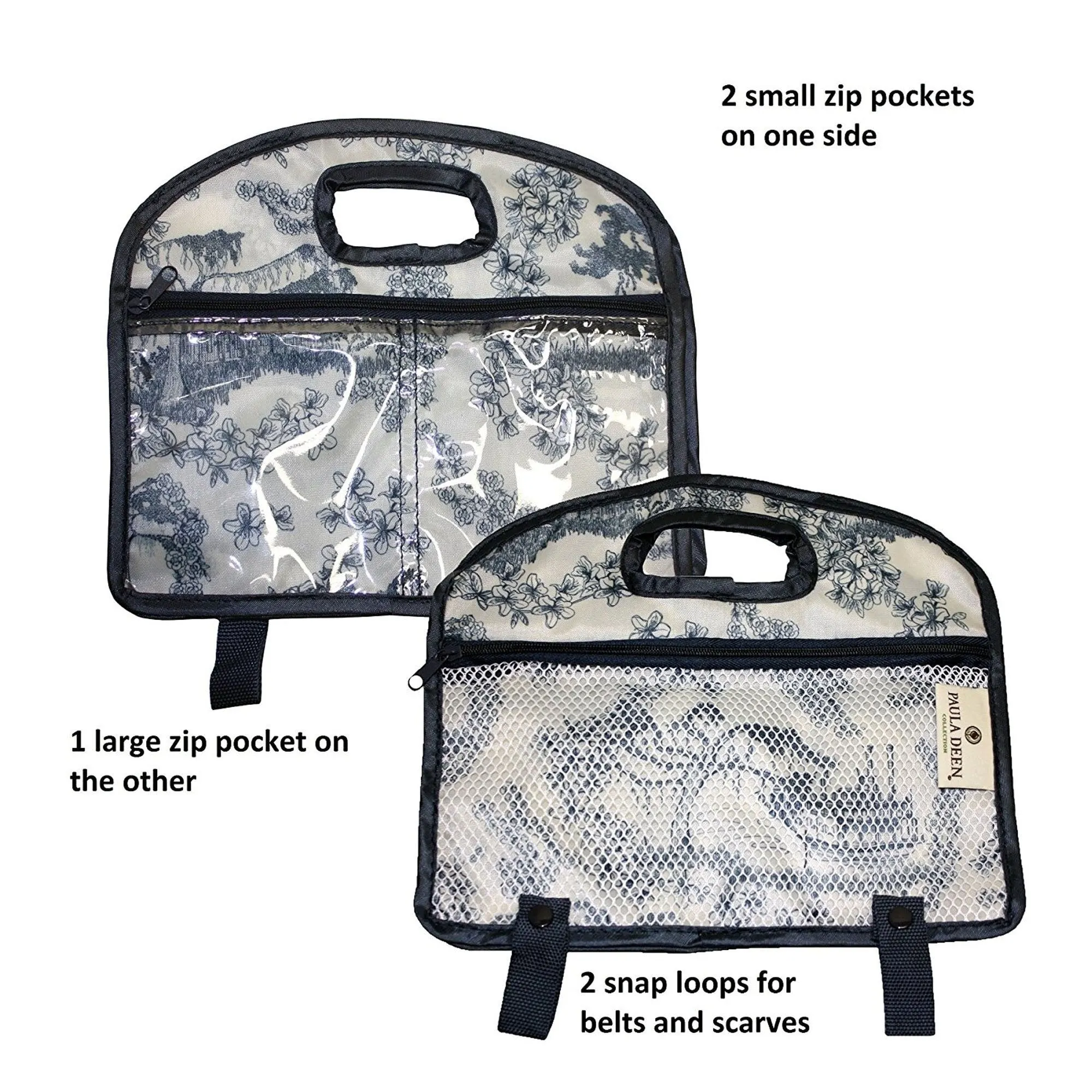 Paula Deen Hanger Pocket Organizer & Storage, Hanging Accessory Holder Fits All of Your Outfit Accessories - Organize Daily Clothing and Wardrobe - Coordinating a Scarf, Handbag, Jewelry and Clothing