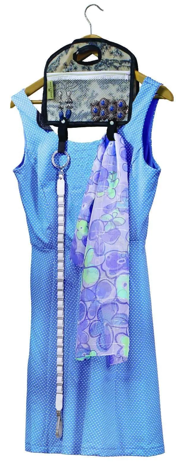 Paula Deen Hanger Pocket Organizer & Storage, Hanging Accessory Holder Fits All of Your Outfit Accessories - Organize Daily Clothing and Wardrobe - Coordinating a Scarf, Handbag, Jewelry and Clothing