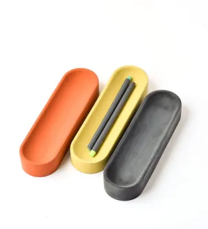 Pen Holder - Pen Holder For Desk - Pen Tray - Pencil Tray - Desk Organizer - Office Decor - Minimalist - Concrete - Modern - Cement - Desk