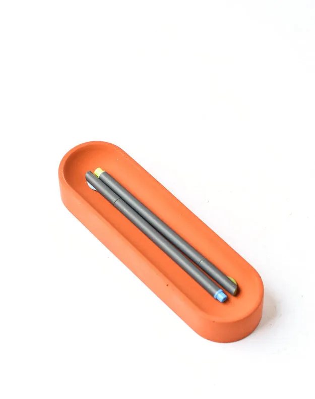 Pen Holder - Pen Holder For Desk - Pen Tray - Pencil Tray - Desk Organizer - Office Decor - Minimalist - Concrete - Modern - Cement - Desk