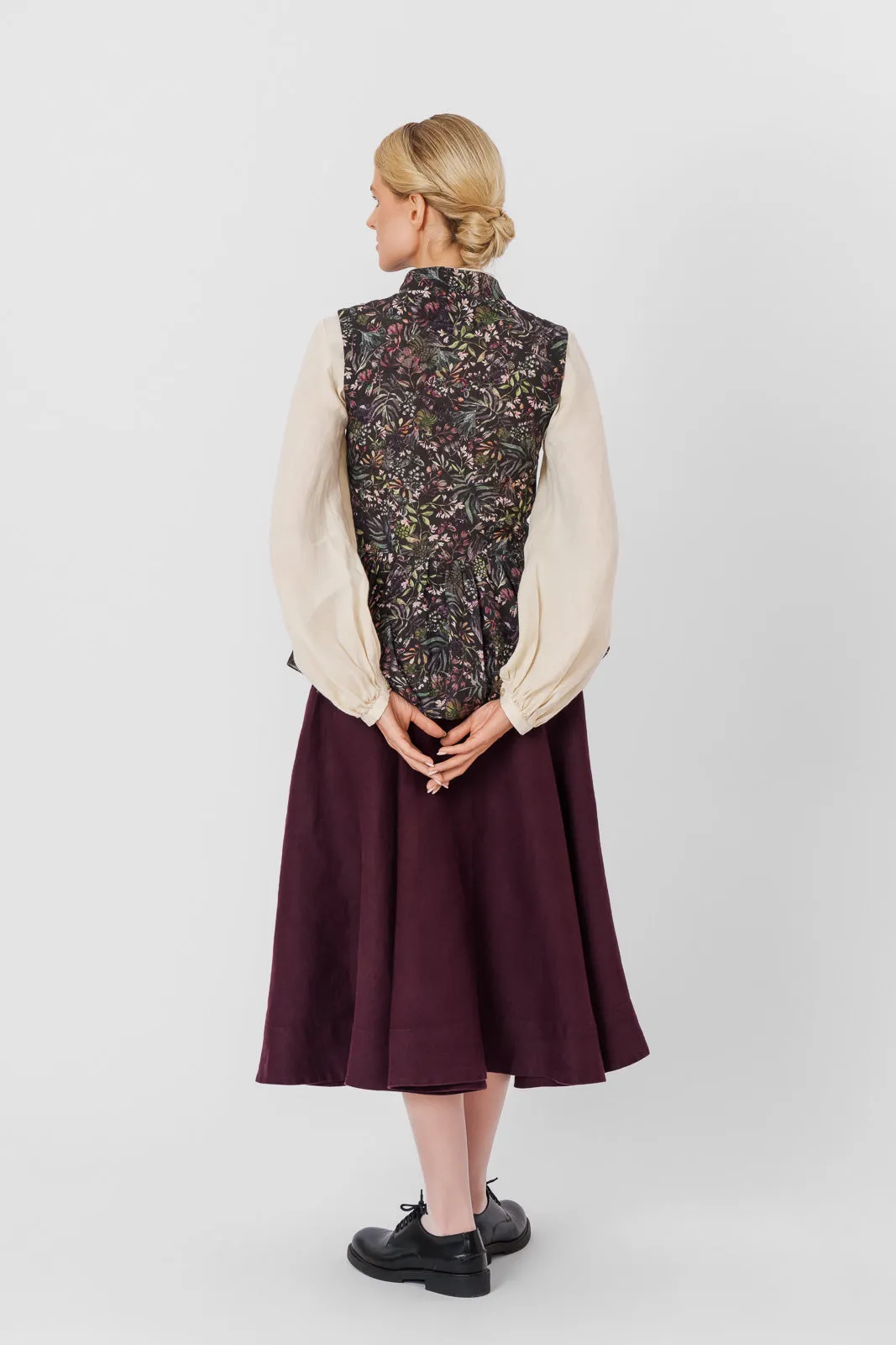 Peplum Vest, Sleeveless, Gentle Lilac