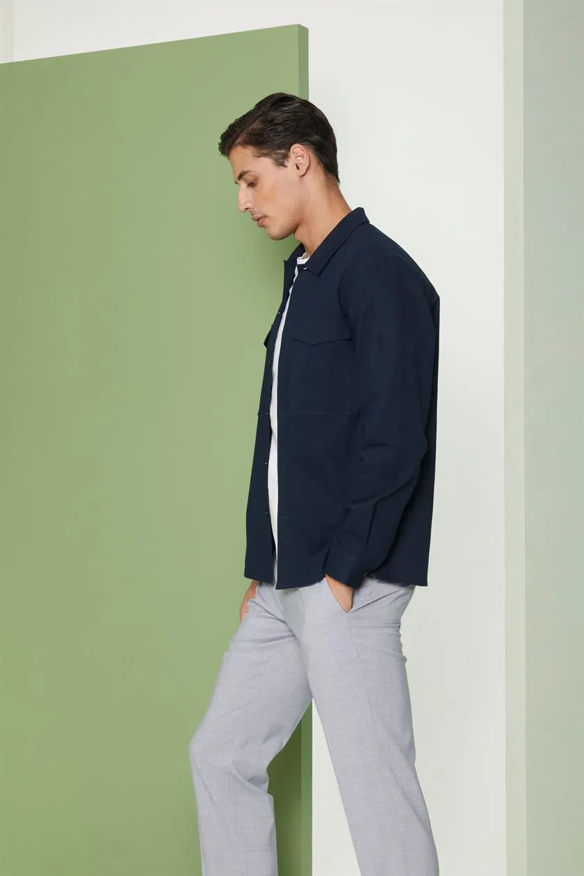 Perona   I   Mens-Over Shirthirts-Jason-Pma-Fv21-3023-Navy  AS8112