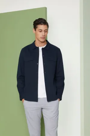 Perona   I   Mens-Over Shirthirts-Jason-Pma-Fv21-3023-Navy  AS8112