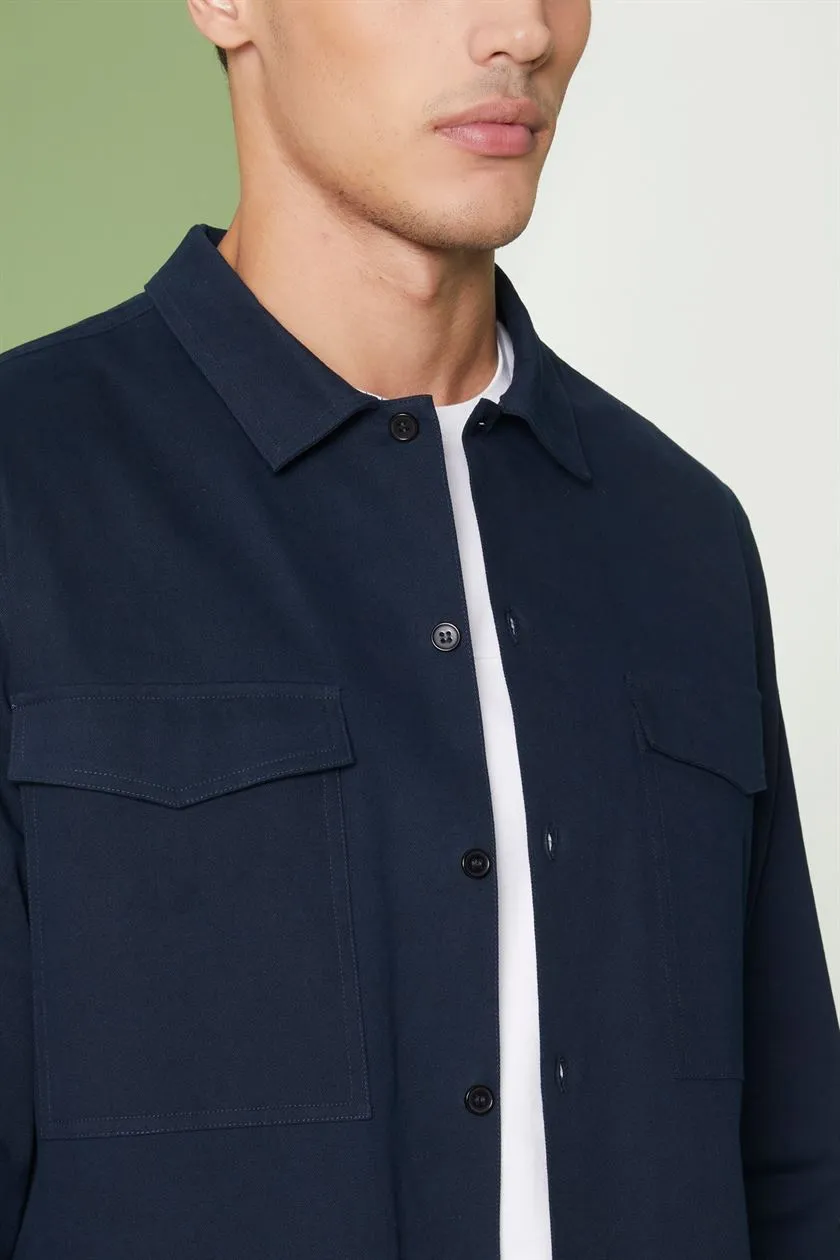 Perona   I   Mens-Over Shirthirts-Jason-Pma-Fv21-3023-Navy  AS8112
