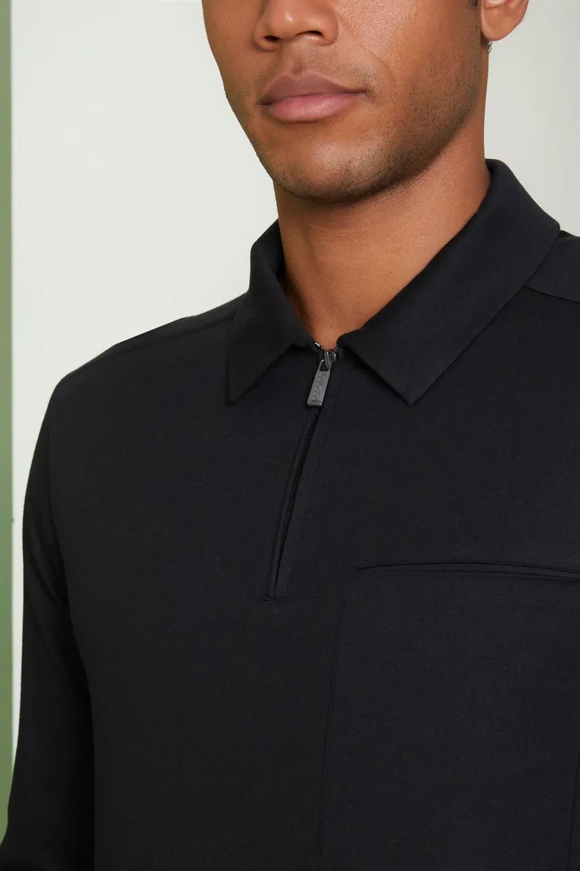 Perona   I   Mens-Thirts & Polos -Polos -Aaron-Pma-Fv21-3010-Black  AS8328