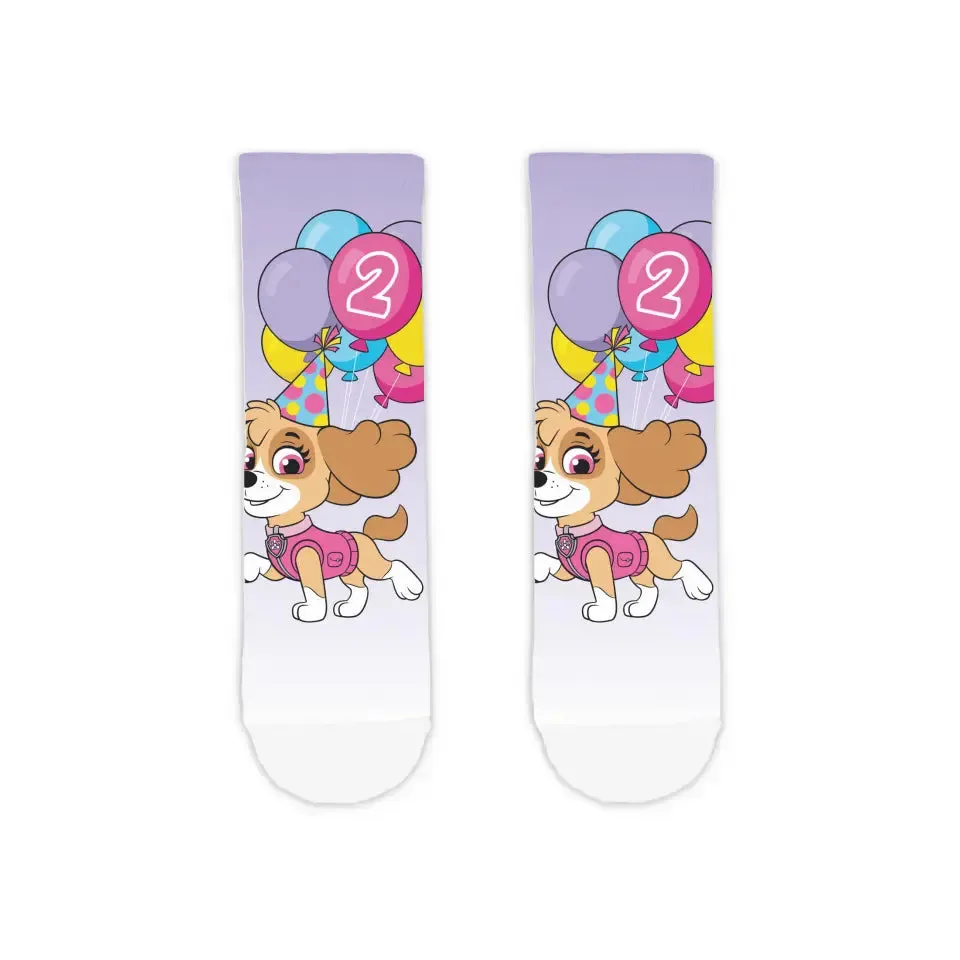 Personalised Paw Patrol 'Skye' Birthday Kids' Socks