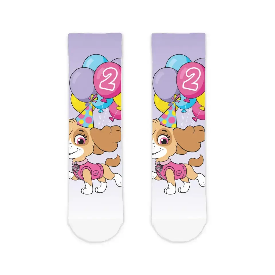 Personalised Paw Patrol 'Skye' Birthday Kids' Socks