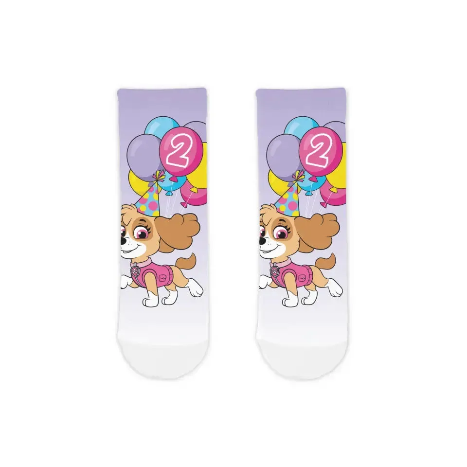 Personalised Paw Patrol 'Skye' Birthday Kids' Socks