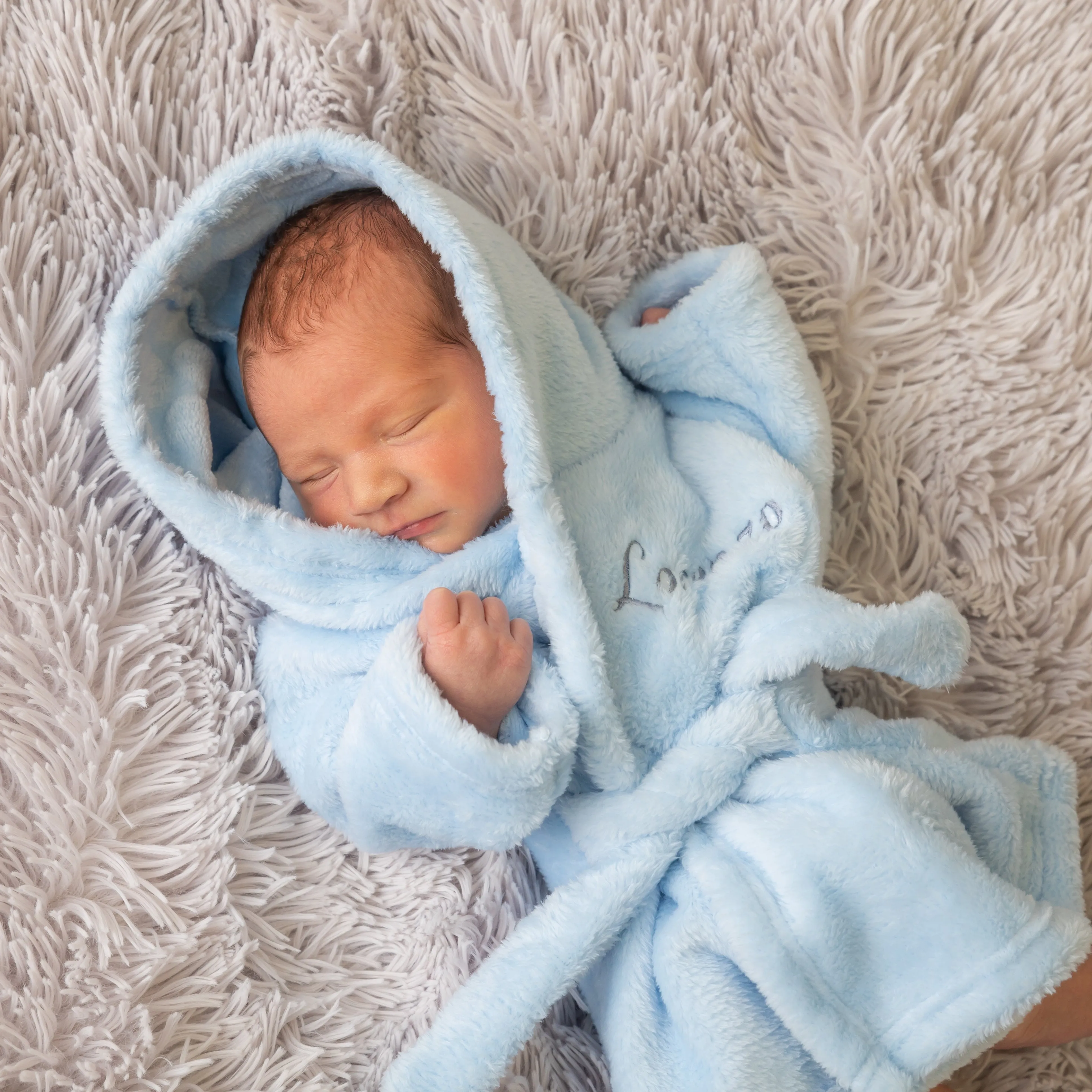 Personalised Super Soft Dressing Gown - Blue
