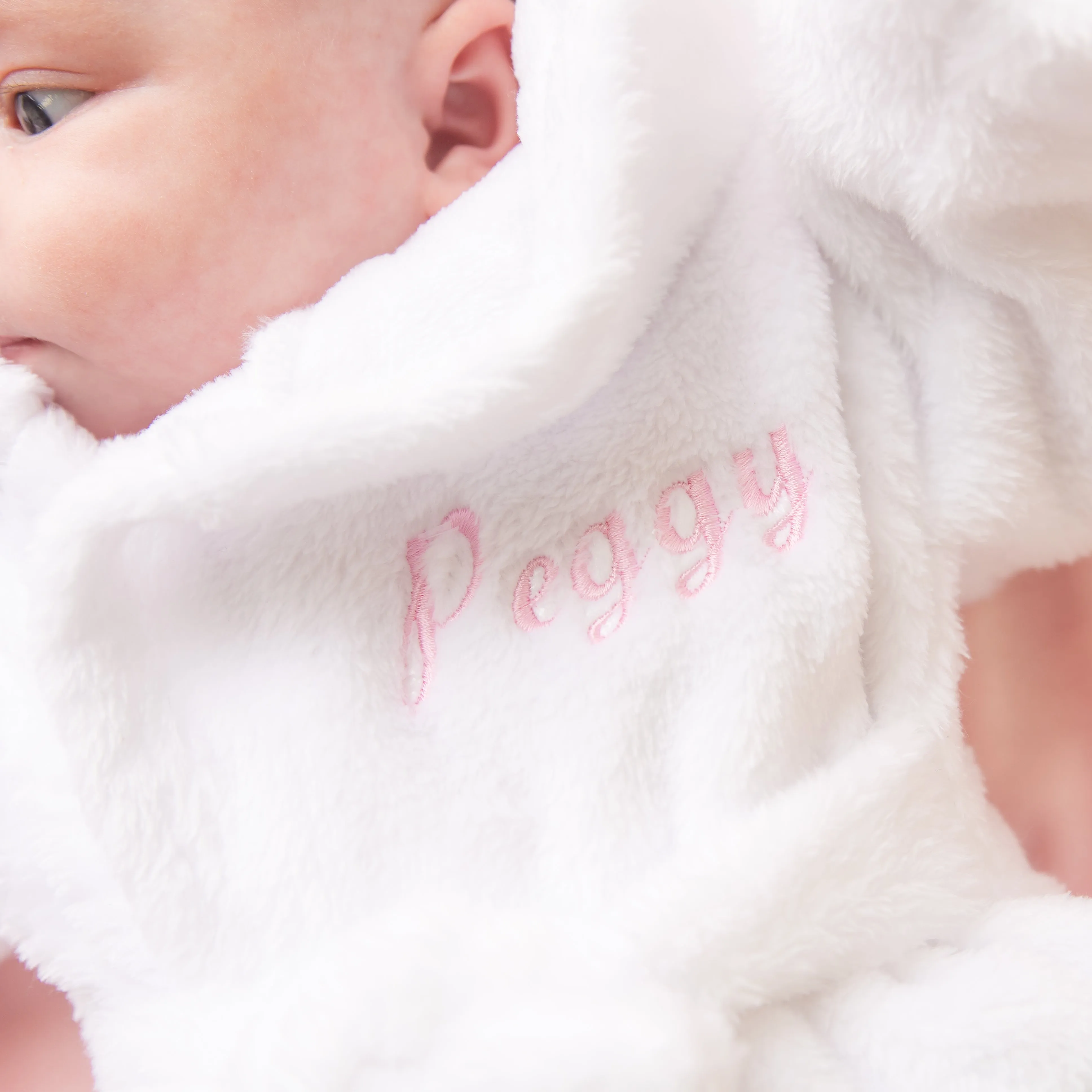 Personalised Super Soft Dressing Gown - White