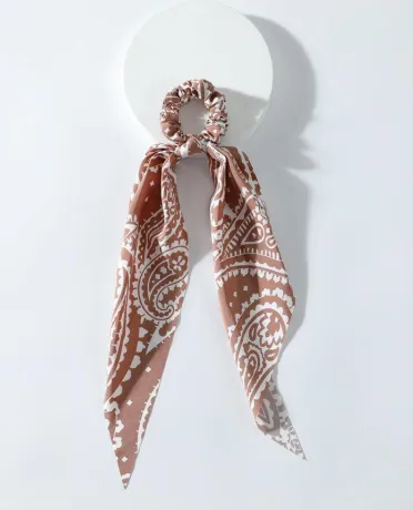 Pink Bandana Scrunchie Scarf