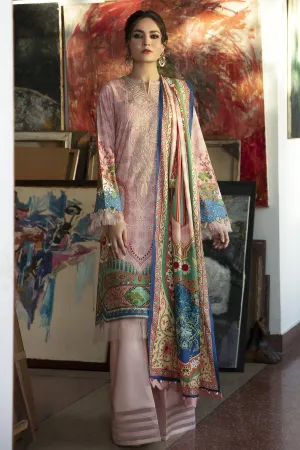 PINK ISLAND | Jazmin Iris Winter Collection 2021 | Unstitched Embroidered Viscose Slub Khaddar Suit