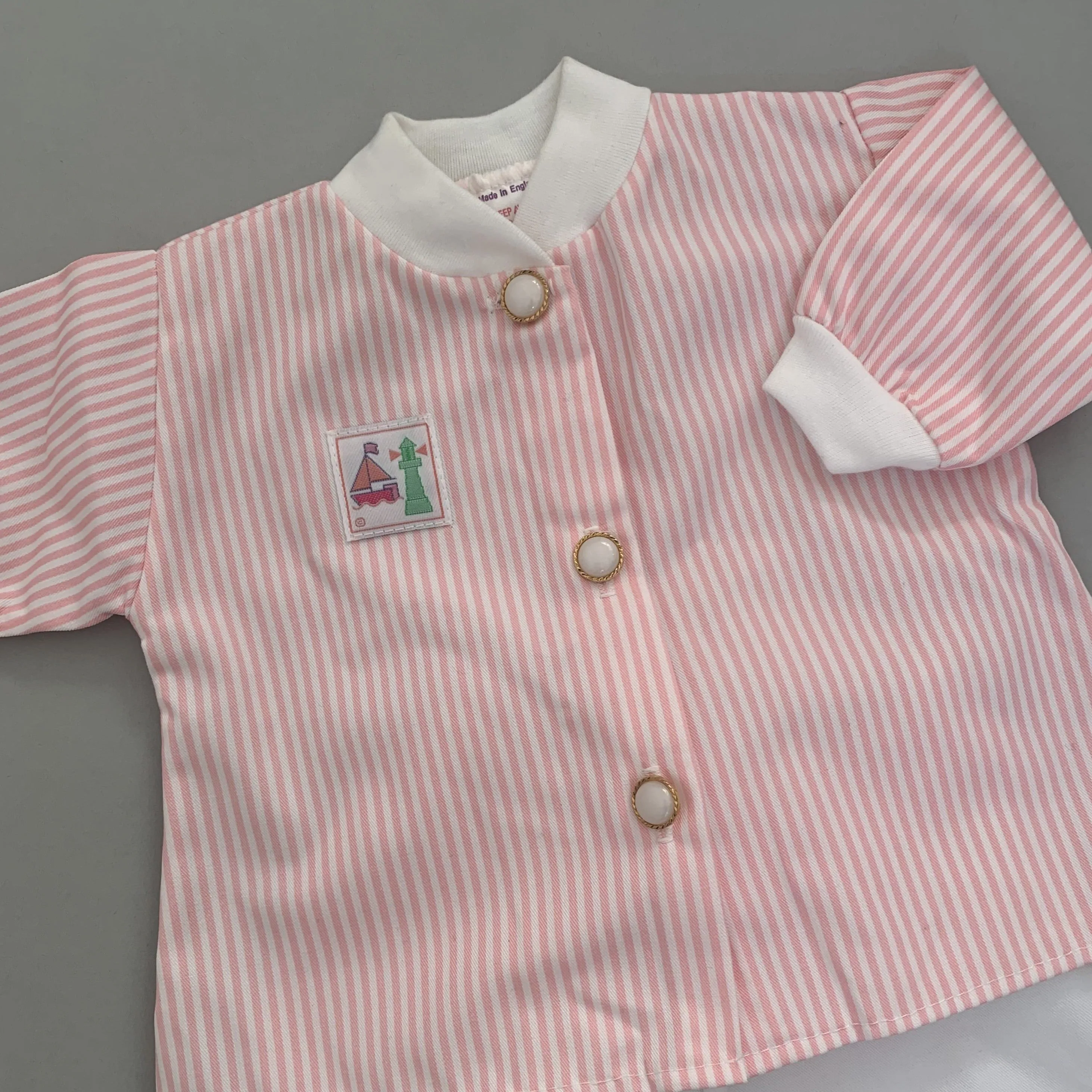 Pink Nautical Inspired Striped Baby Set