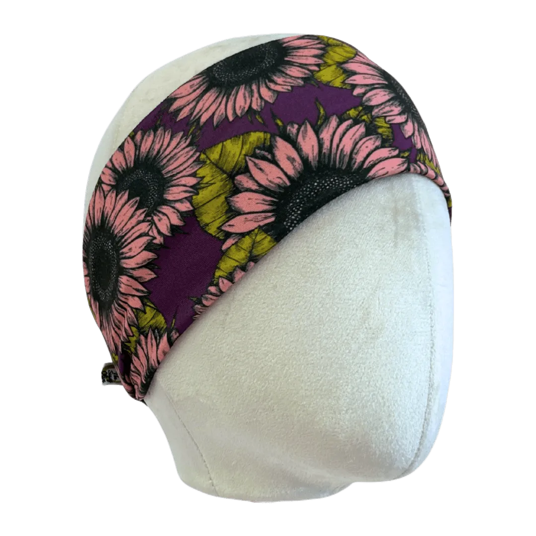 Pink Sunflower Stretch Headband