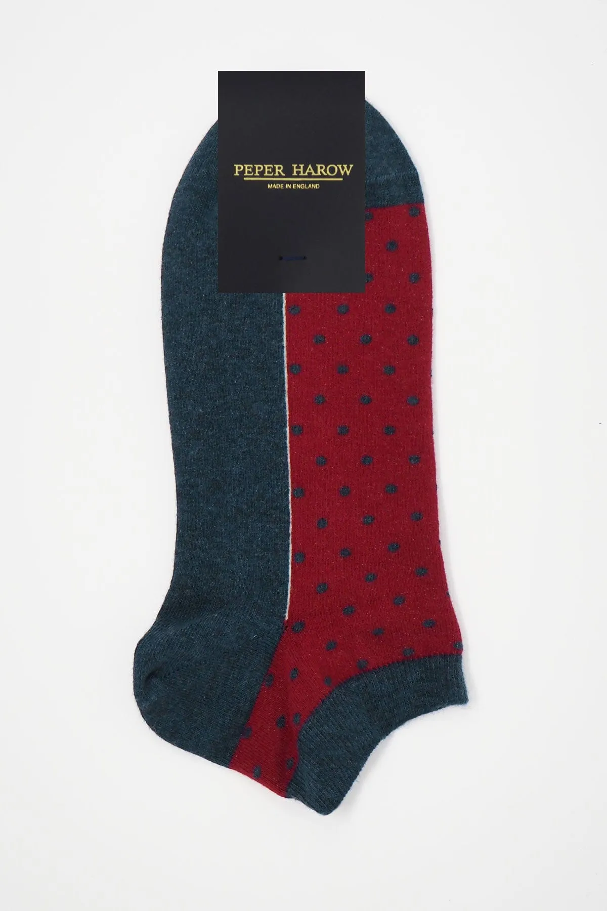 Polka Men's Organic Trainer Socks Bundle - Denim & Orange