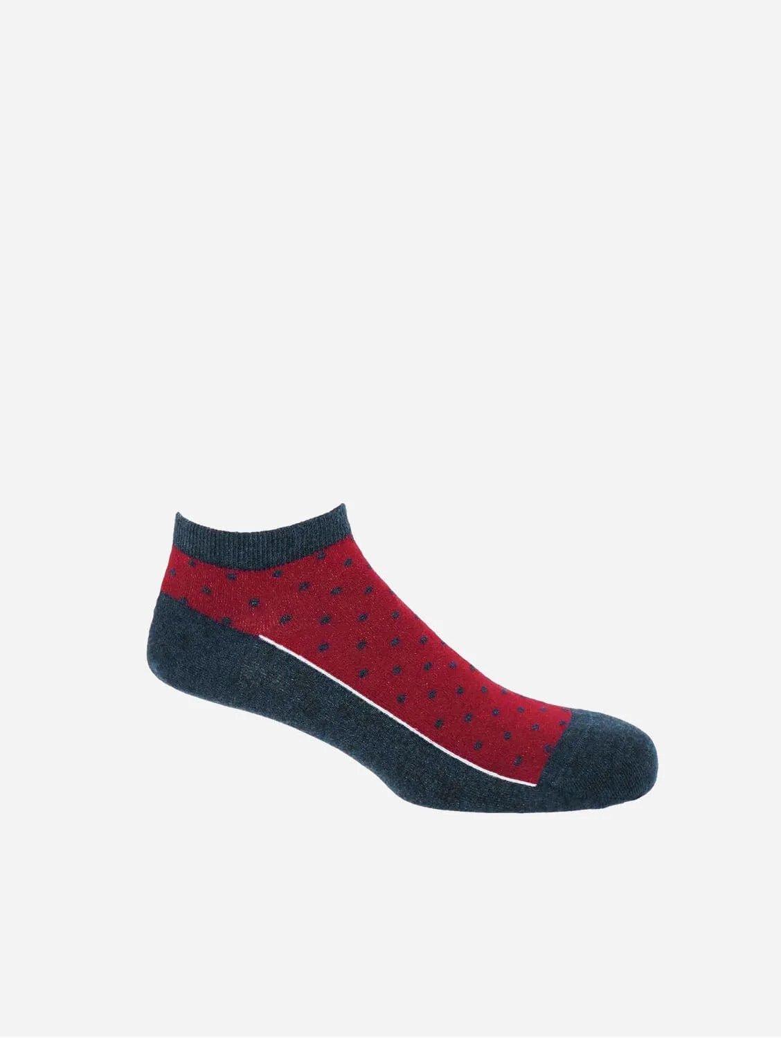 Polka Men's Organic Trainer Socks Bundle - Denim & Orange