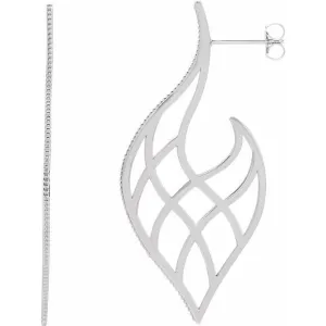 Precious Metal Fashion Earrings with Backs