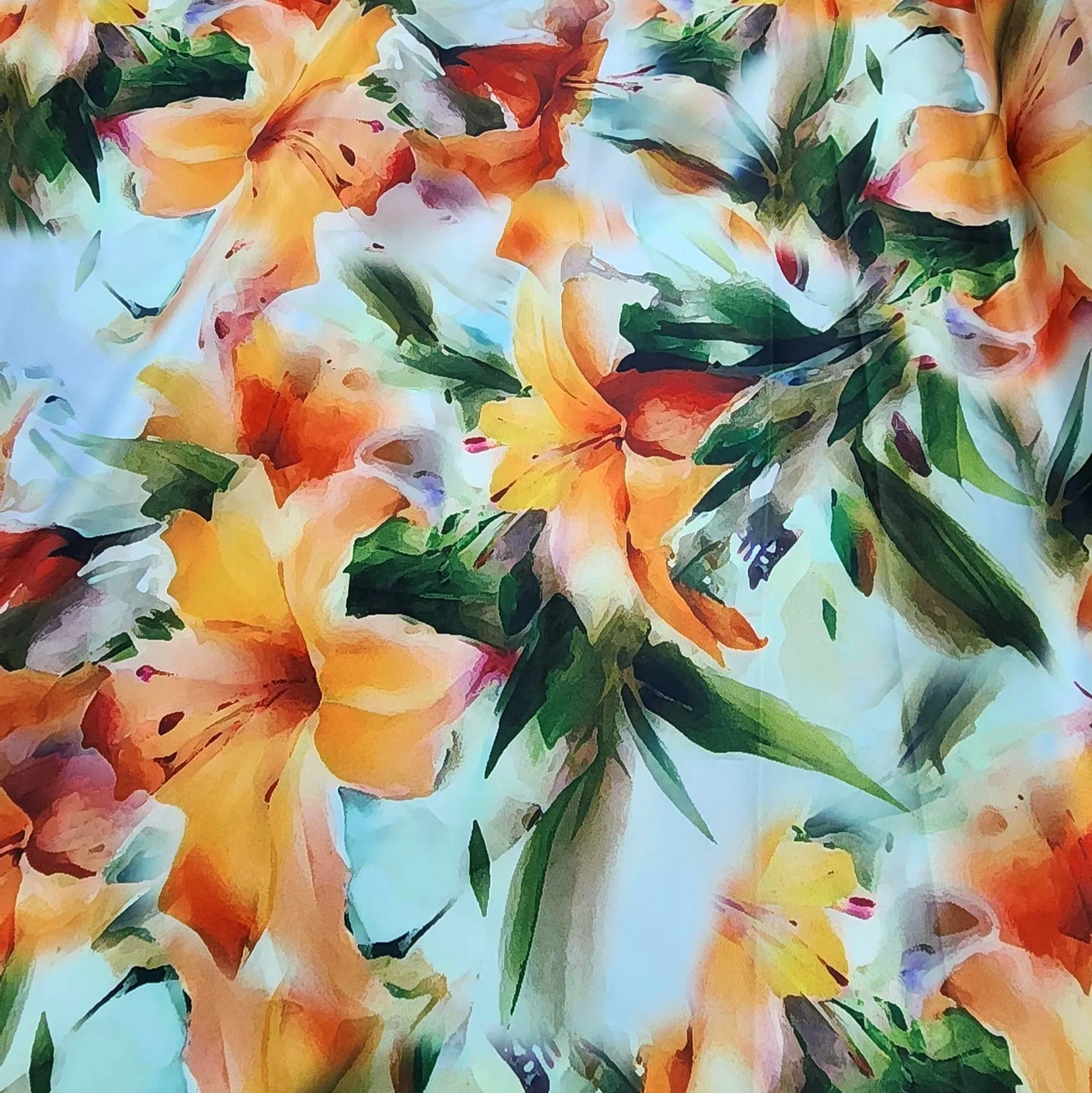 Printed Digital Duchess Satin Fabric 150 cm