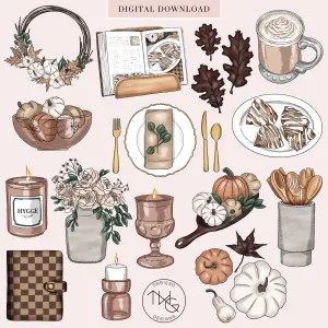 Pumpkin Spice Clipart Collection